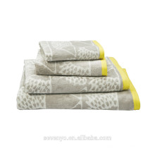 La toalla gris clara del telar jacquar de alta calidad fija HTS-026 al por mayor